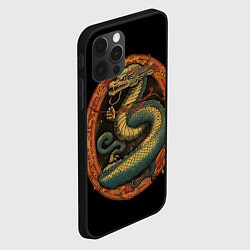 Чехол для iPhone 12 Pro Max Муай Тай дракон, цвет: 3D-черный — фото 2