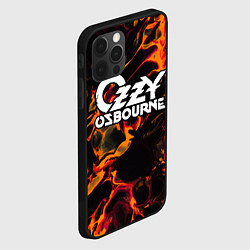 Чехол для iPhone 12 Pro Max Ozzy Osbourne red lava, цвет: 3D-черный — фото 2