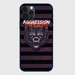 Чехол для iPhone 12 Pro Max Aggression inside - текстурный фон, цвет: 3D-черный