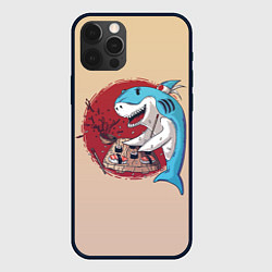 Чехол для iPhone 12 Pro Max Sushi shark, цвет: 3D-черный