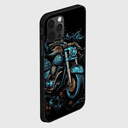 Чехол для iPhone 12 Pro Max Ретро абстрактный мотоцикл, цвет: 3D-черный — фото 2