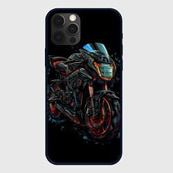 Чехол для iPhone 12 Pro Max Мотоцикл будущего в стиле киберпанк, цвет: 3D-черный
