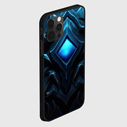 Чехол для iPhone 12 Pro Max Синие магическое свещение, цвет: 3D-черный — фото 2
