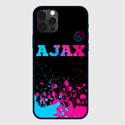 Чехол для iPhone 12 Pro Max Ajax - neon gradient посередине, цвет: 3D-черный