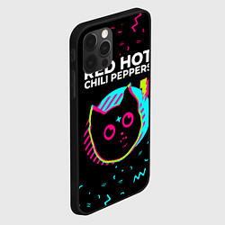 Чехол для iPhone 12 Pro Max Red Hot Chili Peppers - rock star cat, цвет: 3D-черный — фото 2