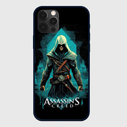 Чехол для iPhone 12 Pro Max Assassins creed темный стиль, цвет: 3D-черный