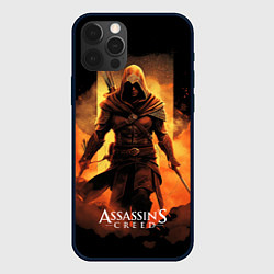 Чехол для iPhone 12 Pro Max Assassins creed пустыня на фоне, цвет: 3D-черный