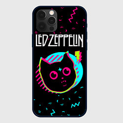 Чехол для iPhone 12 Pro Max Led Zeppelin - rock star cat, цвет: 3D-черный