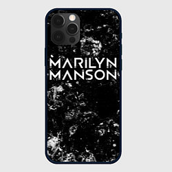 Чехол для iPhone 12 Pro Max Marilyn Manson black ice, цвет: 3D-черный