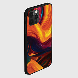 Чехол для iPhone 12 Pro Max Цветная абстракция colorful, цвет: 3D-черный — фото 2