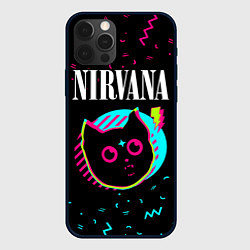 Чехол для iPhone 12 Pro Max Nirvana - rock star cat, цвет: 3D-черный