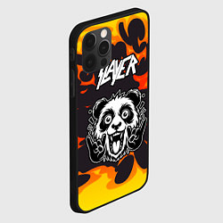 Чехол для iPhone 12 Pro Max Slayer рок панда и огонь, цвет: 3D-черный — фото 2