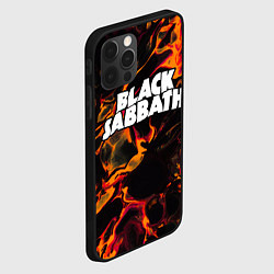 Чехол для iPhone 12 Pro Max Black Sabbath red lava, цвет: 3D-черный — фото 2