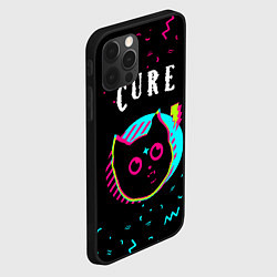 Чехол для iPhone 12 Pro Max The Cure - rock star cat, цвет: 3D-черный — фото 2