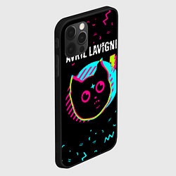 Чехол для iPhone 12 Pro Max Avril Lavigne - rock star cat, цвет: 3D-черный — фото 2