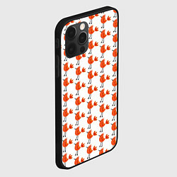 Чехол для iPhone 12 Pro Max Миленькие рыжие птички, цвет: 3D-черный — фото 2