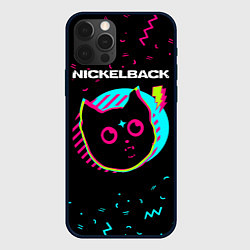 Чехол для iPhone 12 Pro Max Nickelback - rock star cat, цвет: 3D-черный