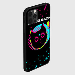 Чехол для iPhone 12 Pro Max Nickelback - rock star cat, цвет: 3D-черный — фото 2