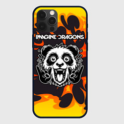 Чехол для iPhone 12 Pro Max Imagine Dragons рок панда и огонь, цвет: 3D-черный