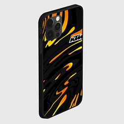 Чехол для iPhone 12 Pro Max KTM - orange liquid, цвет: 3D-черный — фото 2