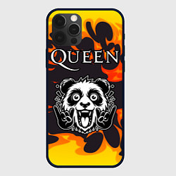 Чехол для iPhone 12 Pro Max Queen рок панда и огонь, цвет: 3D-черный