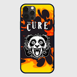 Чехол для iPhone 12 Pro Max The Cure рок панда и огонь, цвет: 3D-черный