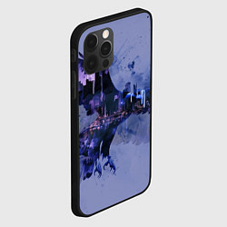 Чехол для iPhone 12 Pro Max Летящий орел и город в сумерках, цвет: 3D-черный — фото 2