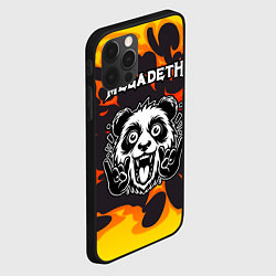 Чехол для iPhone 12 Pro Max Megadeth рок панда и огонь, цвет: 3D-черный — фото 2