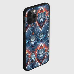 Чехол для iPhone 12 Pro Max Волчки эпичный паттерн, цвет: 3D-черный — фото 2