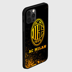 Чехол для iPhone 12 Pro Max AC Milan - gold gradient, цвет: 3D-черный — фото 2