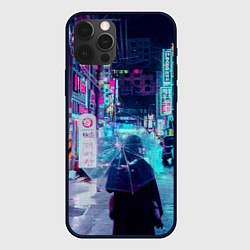 Чехол для iPhone 12 Pro Max Дождливый неоновый вечер в Японии, цвет: 3D-черный