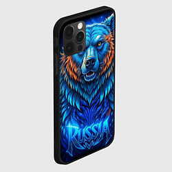 Чехол для iPhone 12 Pro Max Ледяной русский медведь, цвет: 3D-черный — фото 2