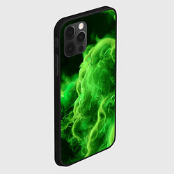 Чехол для iPhone 12 Pro Max Зелёный густой дым - inferno green, цвет: 3D-черный — фото 2