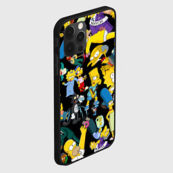 Чехол для iPhone 12 Pro Max Персонажи Симпсонов, цвет: 3D-черный — фото 2