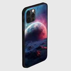 Чехол для iPhone 12 Pro Max Фантастика космос и планета, цвет: 3D-черный — фото 2