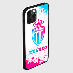 Чехол для iPhone 12 Pro Max Monaco neon gradient style, цвет: 3D-черный — фото 2