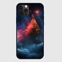 Чехол для iPhone 12 Pro Max Космическая абстракция пирамида, цвет: 3D-черный