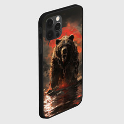 Чехол для iPhone 12 Pro Max Russian angry bear, цвет: 3D-черный — фото 2