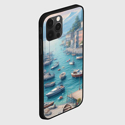 Чехол для iPhone 12 Pro Max Гавань с лодками, цвет: 3D-черный — фото 2