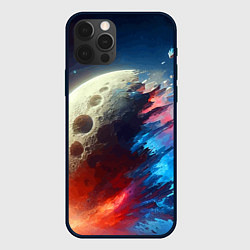 Чехол для iPhone 12 Pro Max Разрыв космического тела - нейросеть, цвет: 3D-черный