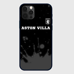 Чехол iPhone 12 Pro Max Aston Villa sport на темном фоне посередине
