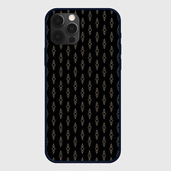 Чехол для iPhone 12 Pro Max Чёрный горошки-цепочки, цвет: 3D-черный