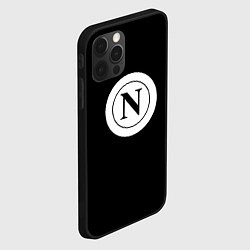 Чехол для iPhone 12 Pro Max Napoli fc sport logo, цвет: 3D-черный — фото 2