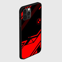 Чехол для iPhone 12 Pro Max BMW geometry sport red, цвет: 3D-черный — фото 2