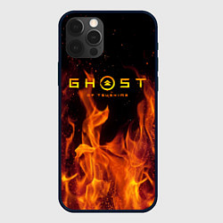 Чехол для iPhone 12 Pro Max Ghost of Tsushima в огне, цвет: 3D-черный