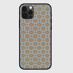 Чехол для iPhone 12 Pro Max Геометрический разноцветный узор, цвет: 3D-черный