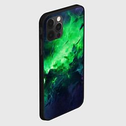 Чехол для iPhone 12 Pro Max Круглый зеленый мистический фон, цвет: 3D-черный — фото 2