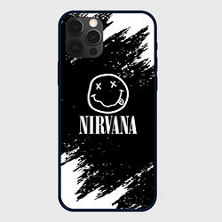 Чехол для iPhone 12 Pro Max Nirvana текустура краски, цвет: 3D-черный