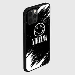 Чехол для iPhone 12 Pro Max Nirvana текустура краски, цвет: 3D-черный — фото 2