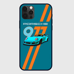 Чехол для iPhone 12 Pro Max Porsche немецкий спорткар, цвет: 3D-черный